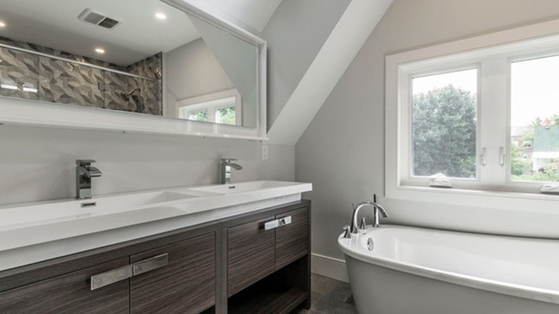 bathroom with large vanity