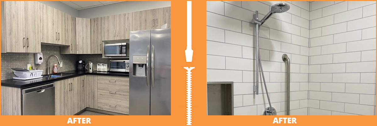 Before and after government renovation