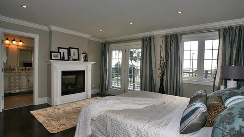 Master bedroom with fireplace